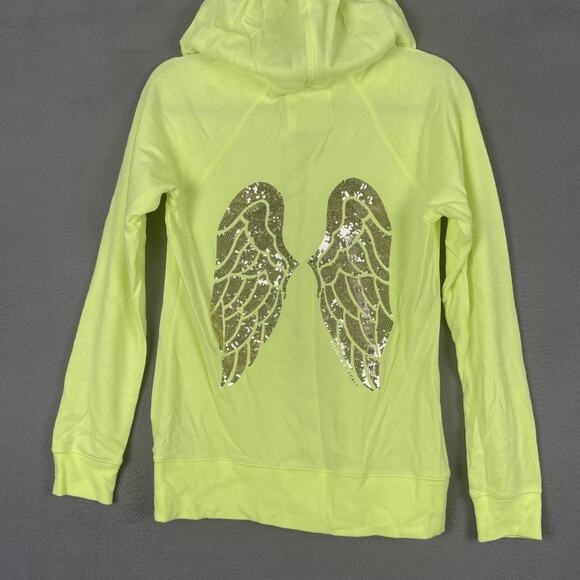 Victoria's Secret Hoodie Womens Medium Sequin Angel Wing Full Zip Jacket - Picture 5 of 16